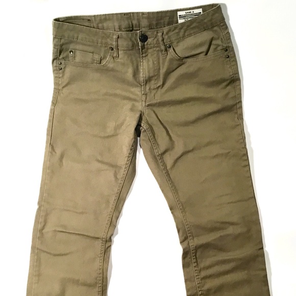 NEW MENS BUFFALO BRAND TAN COLORED DENIM JEANS - Picture 2 of 3
